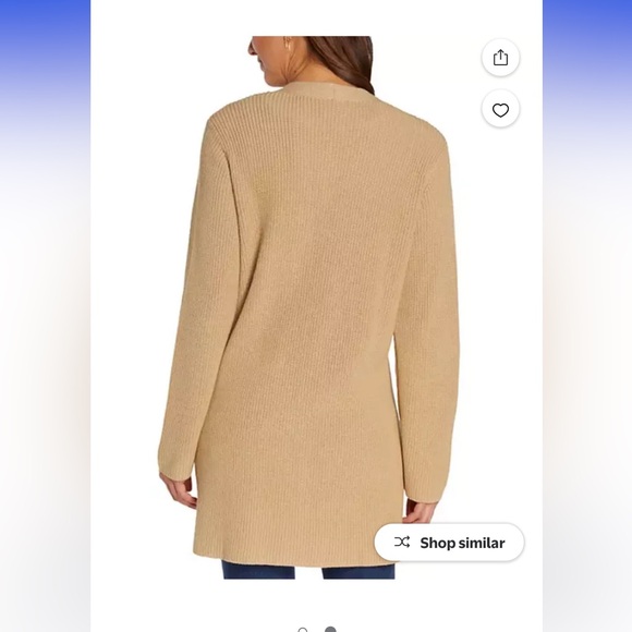 NWT! GAP Women's Tan long Open Front Cardigan. Size large - Picture 2 of 8